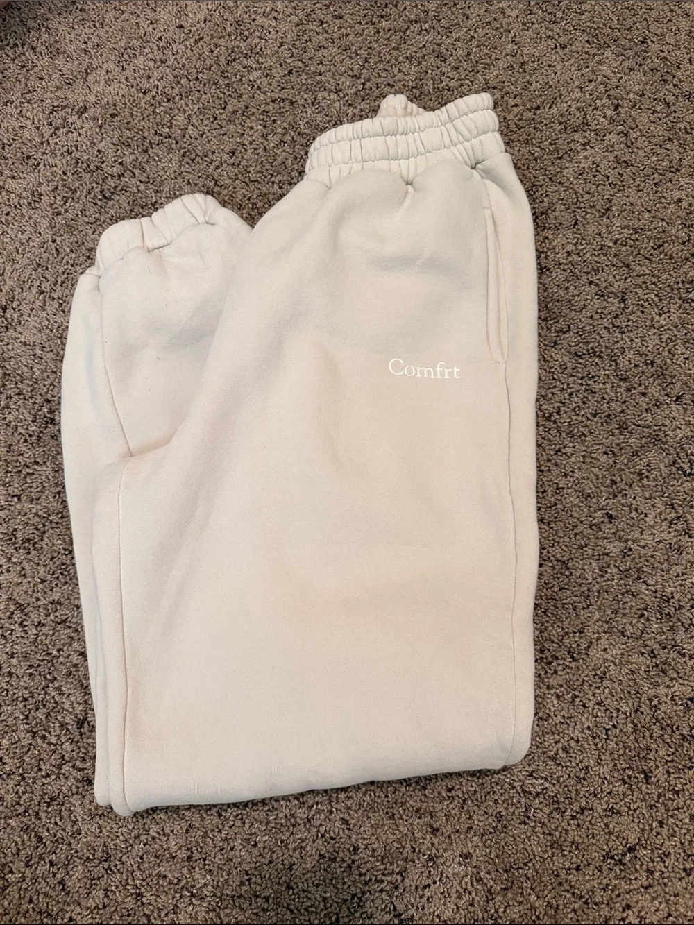 Comfrt Women’s Cream Jogger Sweatpants - Picture 1 of 1